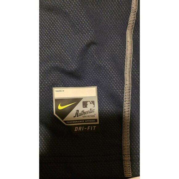 Nike Detroit Tigers Shirt Mens XL Blue Dri Fit MLB Pro Combat Baseball Shirt - Picture 6 of 8